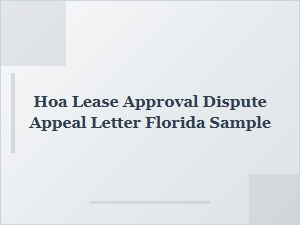 How to Appeal a Denied Hoa Lease Approval in Florida